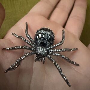 Sparkling Spider Brooch